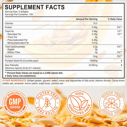 Pumpkin Seed Oil & Saw Palmetto Capsules