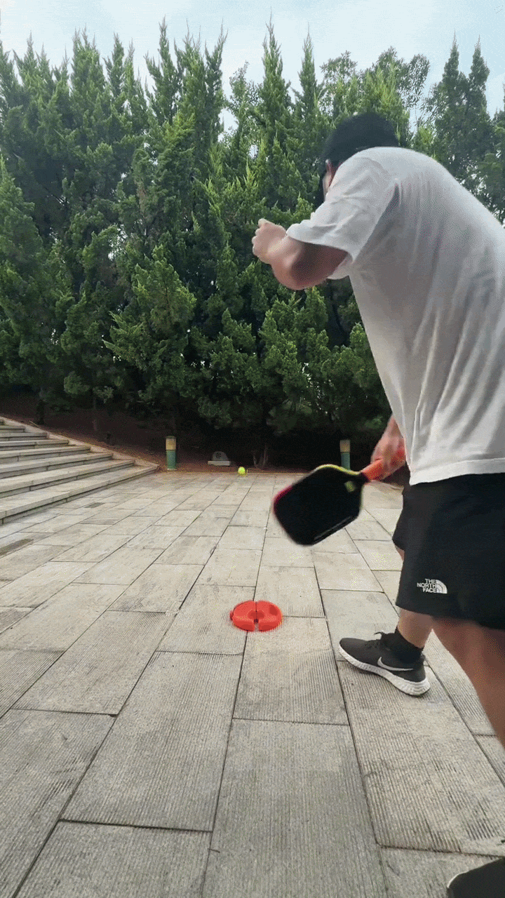 Pickleball trainer in use